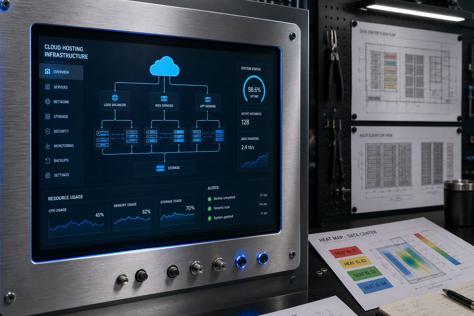 Cloud hosting and DevOps solutions workspace at SIGNALMD LTD